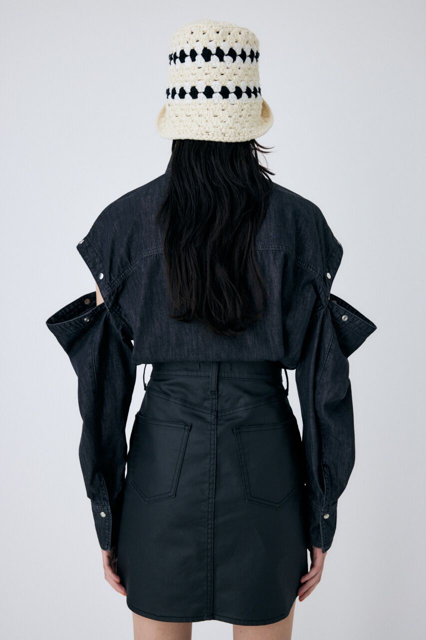 MOUSSY「CUT OUT DENIM シャツ」|Tシャツ・カットソー|