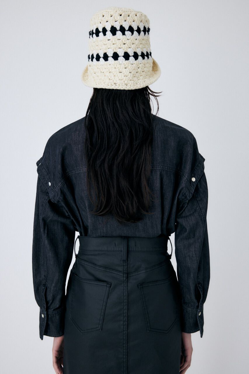 MOUSSY「CUT OUT DENIM シャツ」|Tシャツ・カットソー|