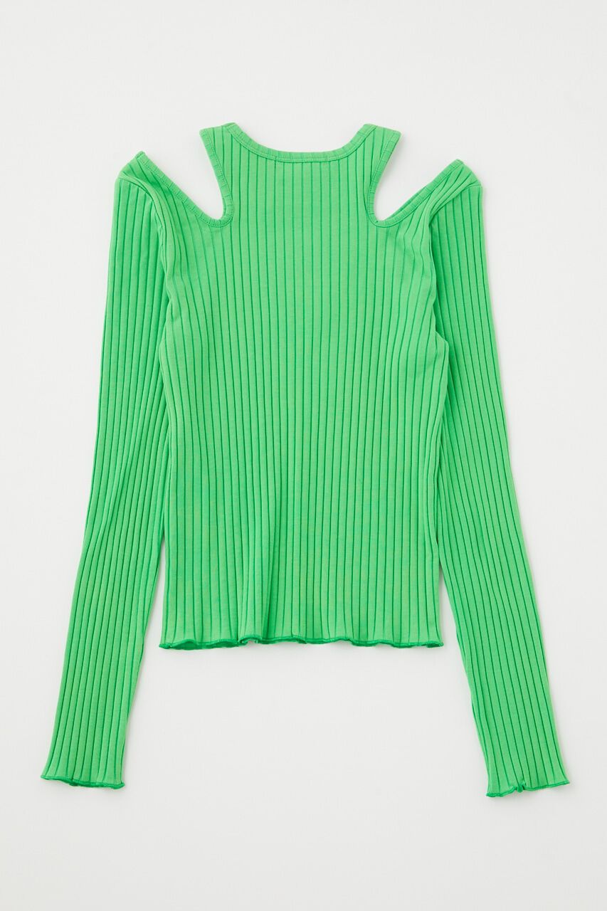 MOUSSY「CUT OUT RIB トップス」|Tシャツ・カットソー|