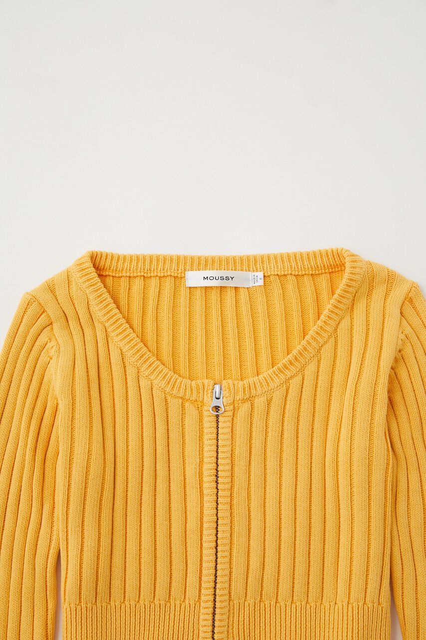 MOUSSY「STONE WASH ZIP UP ニットカーディガン」|カーディガン|