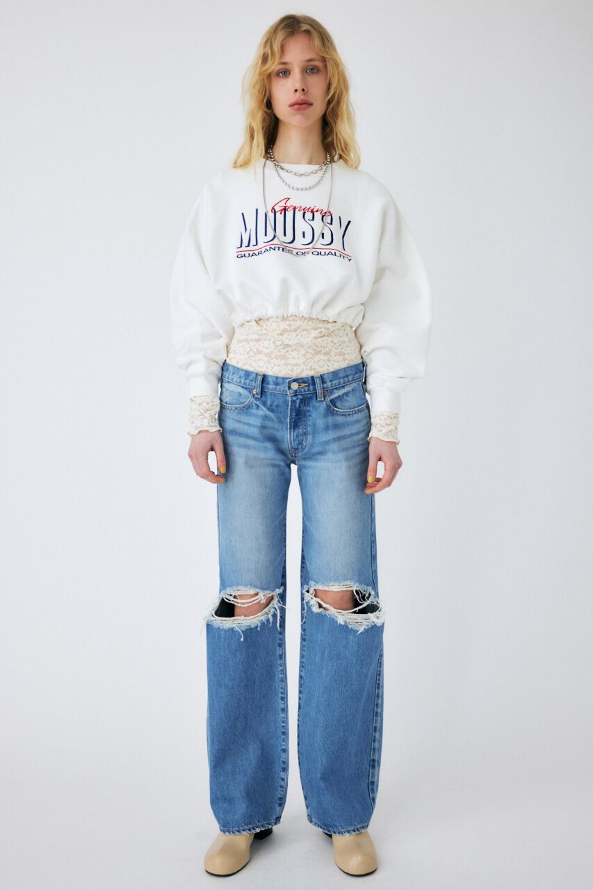 MOUSSY「LOW RISE WIDE FLARE」|デニム|