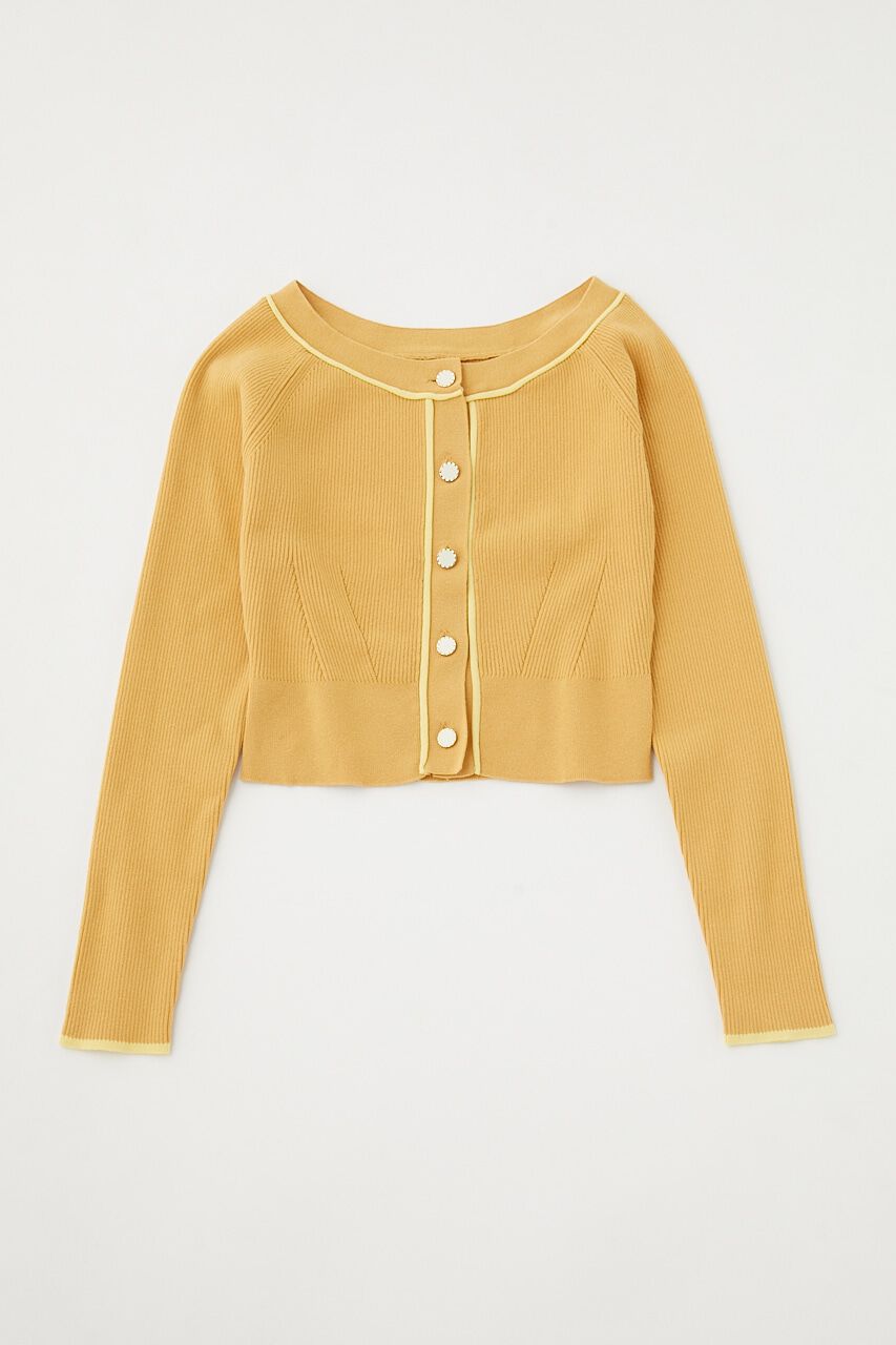 MOUSSY「OPEN NECK SHORT CD」|ニット・セーター|YEL