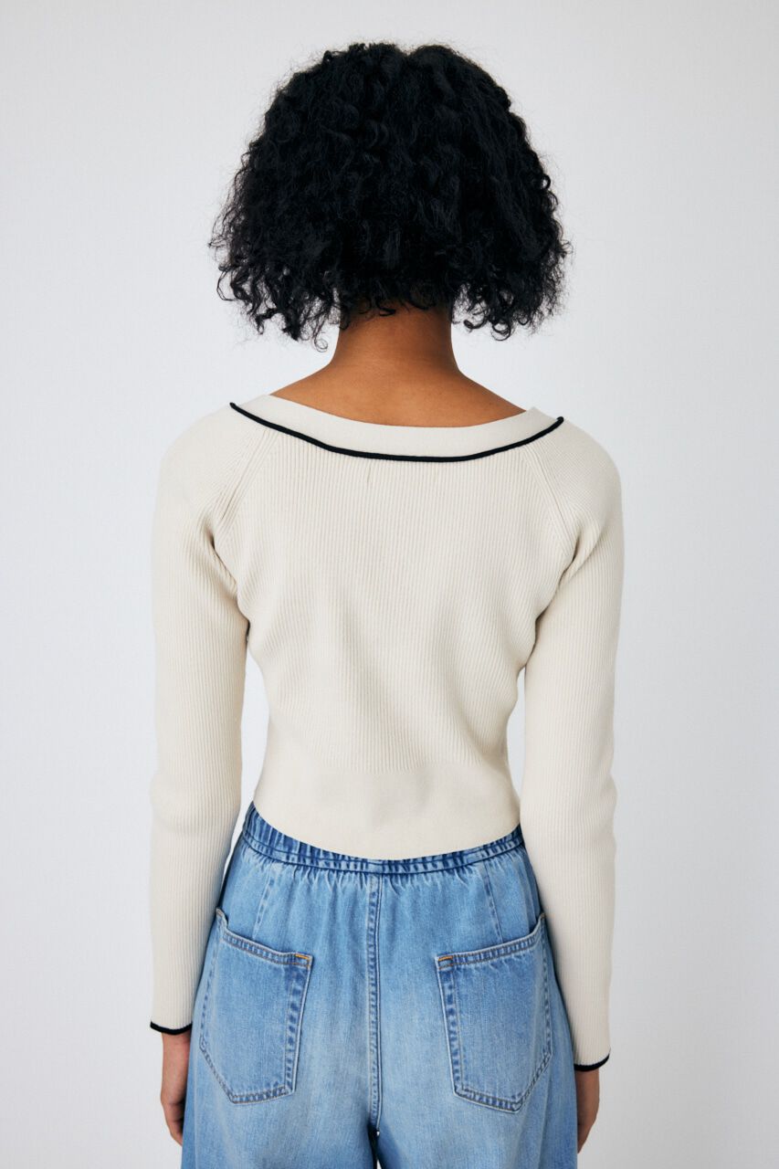 MOUSSY「OPEN NECK SHORT CD」|ニット・セーター|