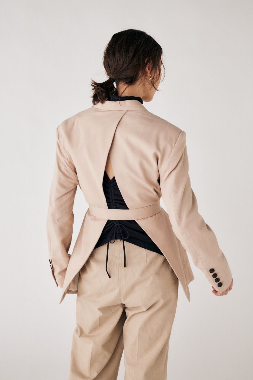 MOUSSY「BACK OPEN TUCK トップス」|ニット・セーター|