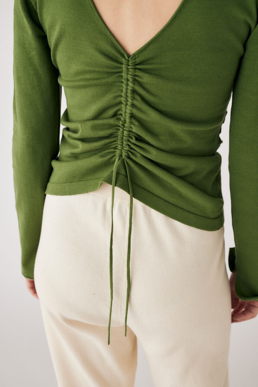 MOUSSY「BACK OPEN TUCK トップス」|ニット・セーター|