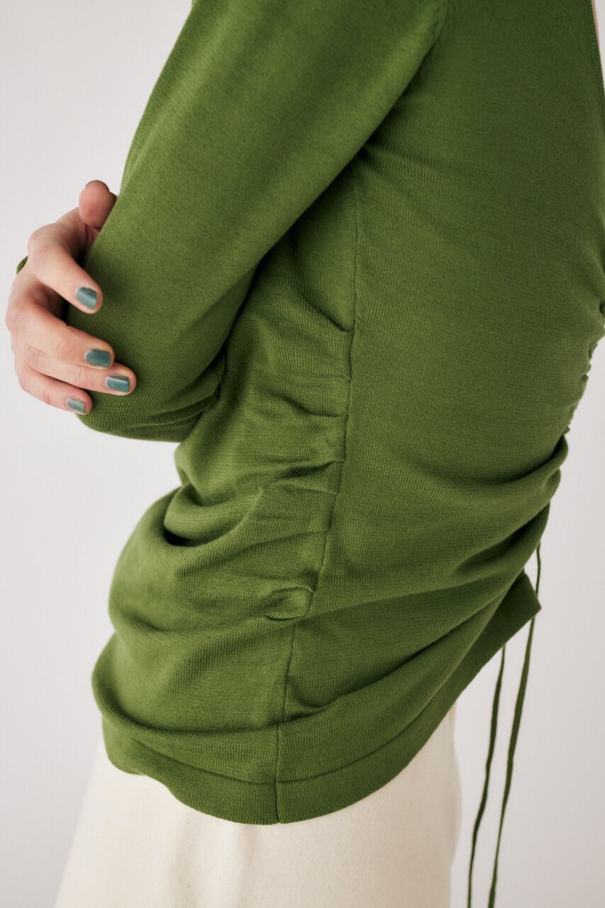 MOUSSY「BACK OPEN TUCK トップス」|ニット・セーター|