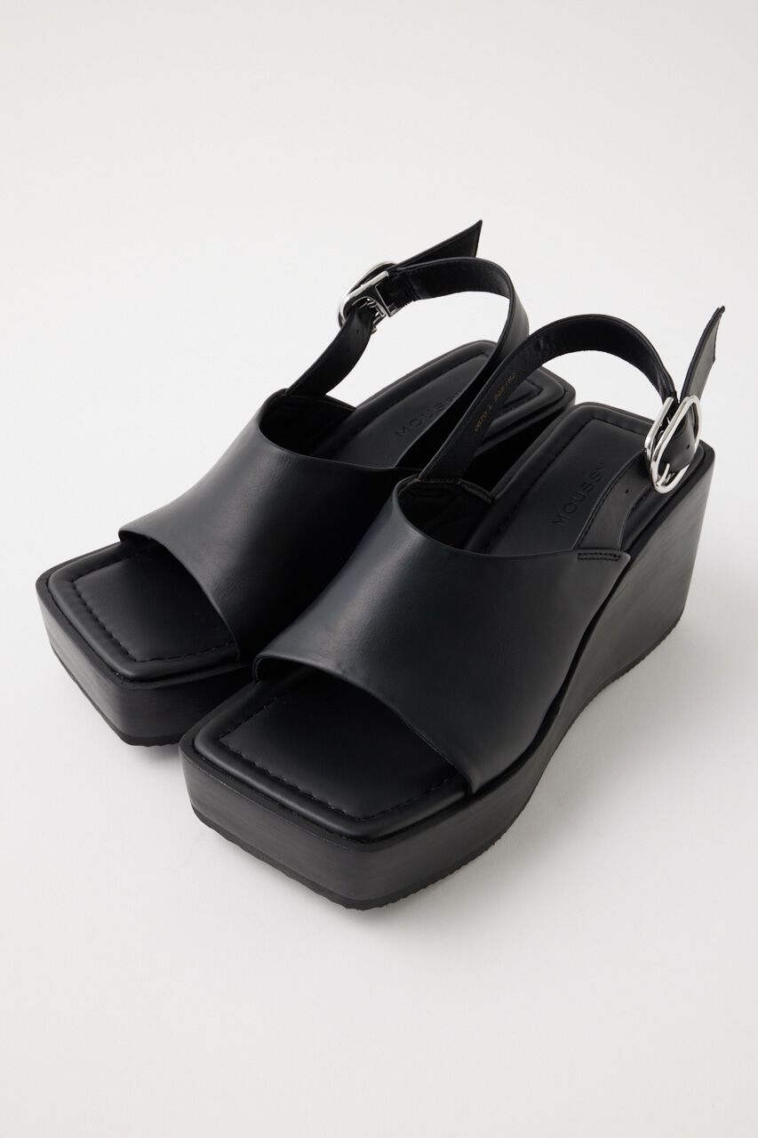 MOUSSY「SQUARE TOE WEDGE サンダル」|サンダル|