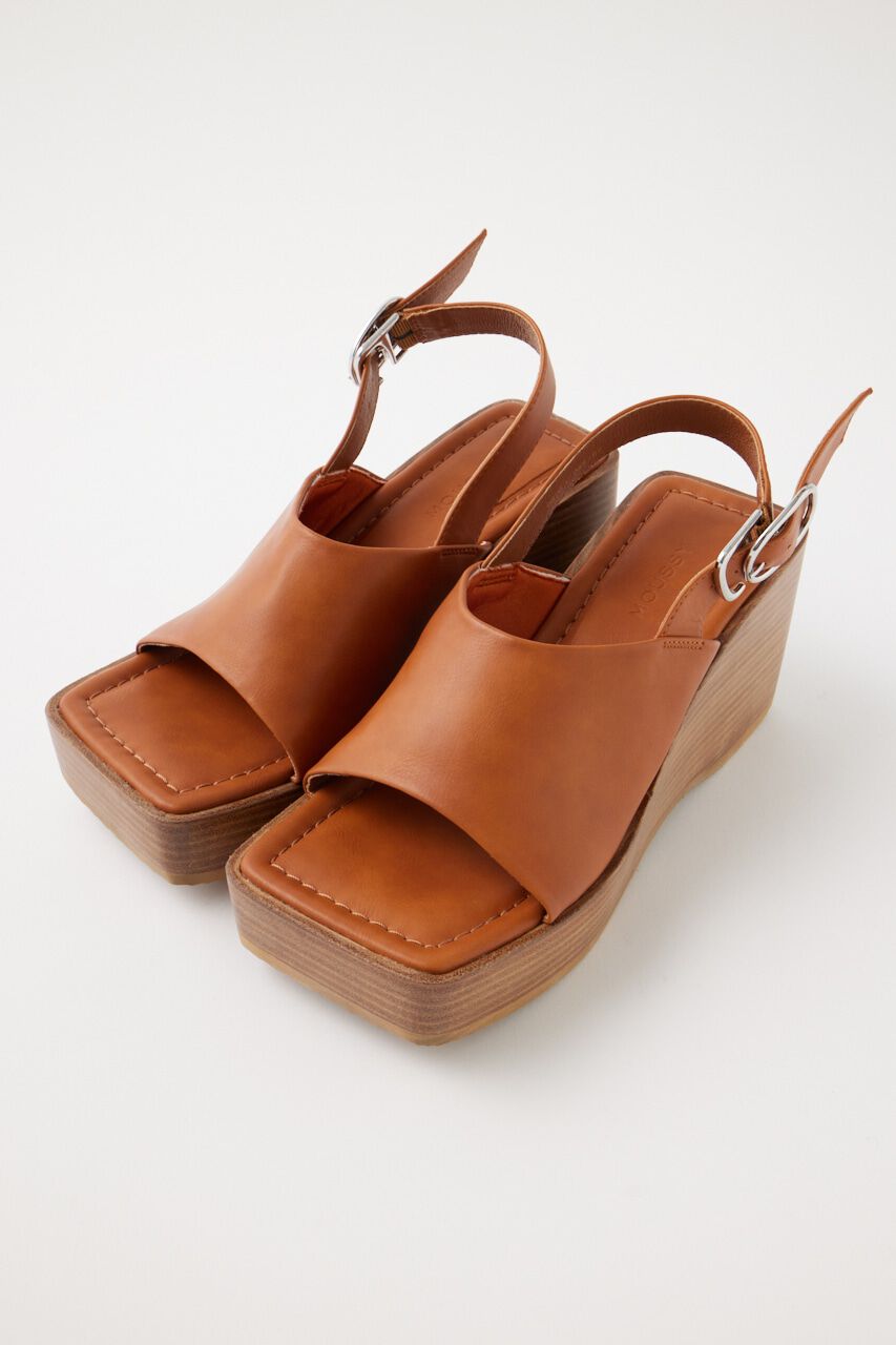 MOUSSY「SQUARE TOE WEDGE サンダル」|サンダル|