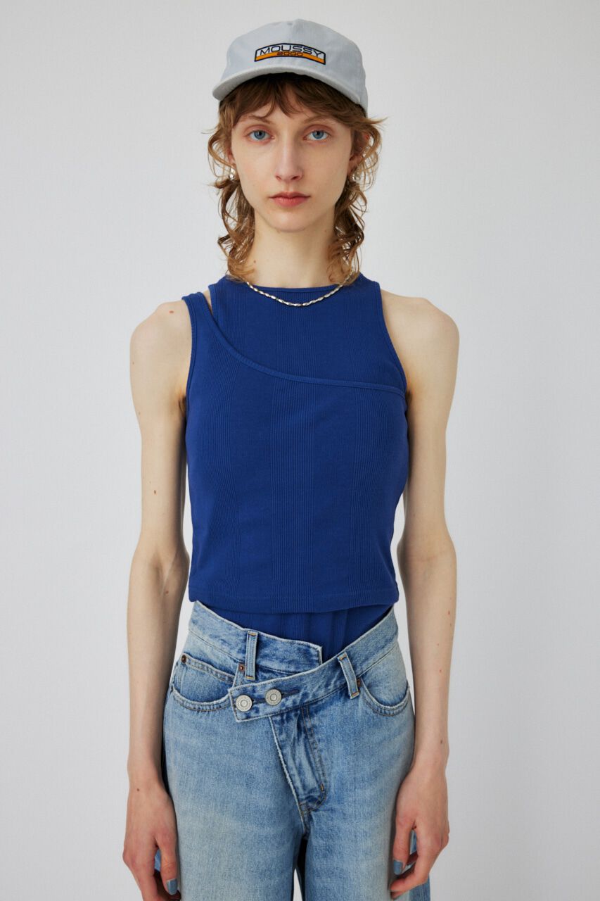 MOUSSY「LAYER RIB TANK セット」|タンクトップ|NVY