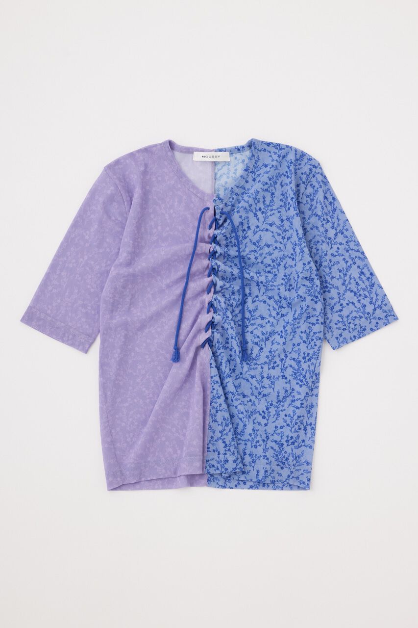 MOUSSY「ASYMMETRIC COLOR LACE UP トップス」|Tシャツ・カットソー|