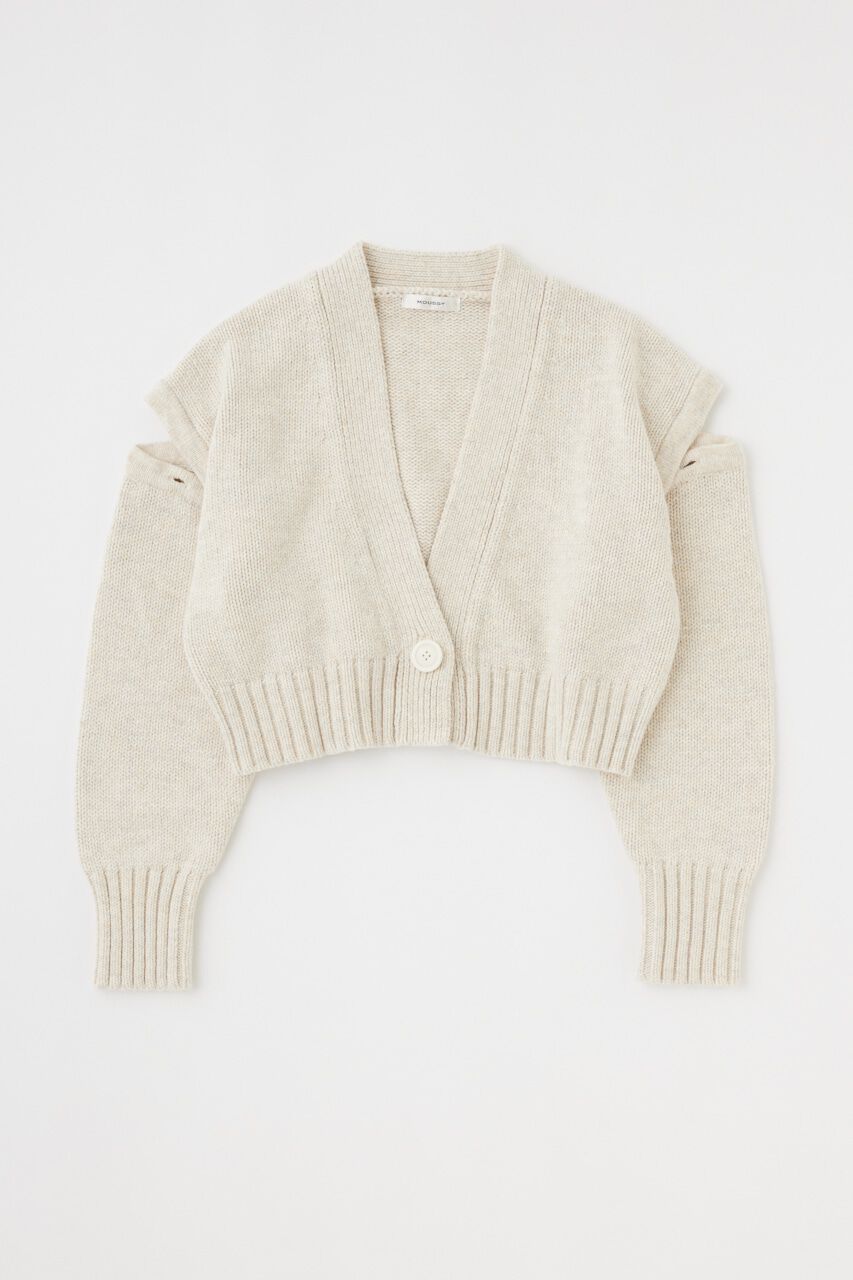 MOUSSY「BUTTON SHORT ニットカーディガン」|ニット・セーター|
