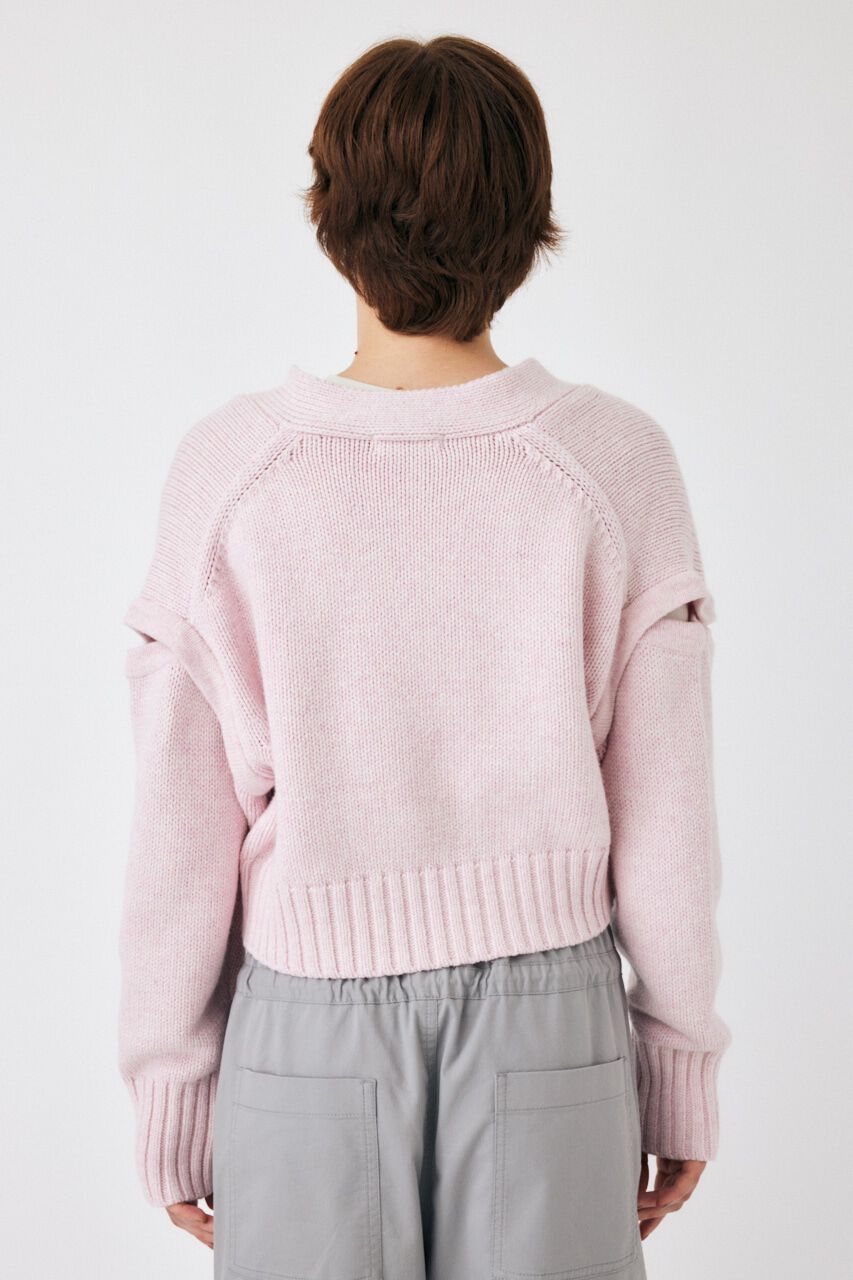 MOUSSY「BUTTON SHORT ニットカーディガン」|ニット・セーター|