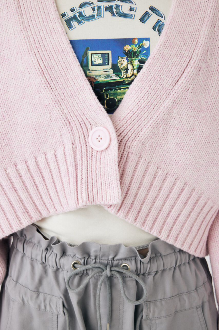 MOUSSY「BUTTON SHORT ニットカーディガン」|ニット・セーター|