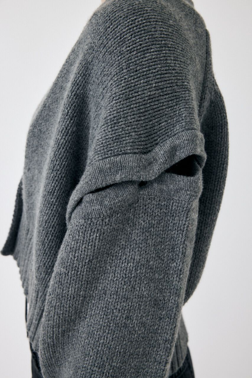 MOUSSY「BUTTON SHORT ニットカーディガン」|ニット・セーター|