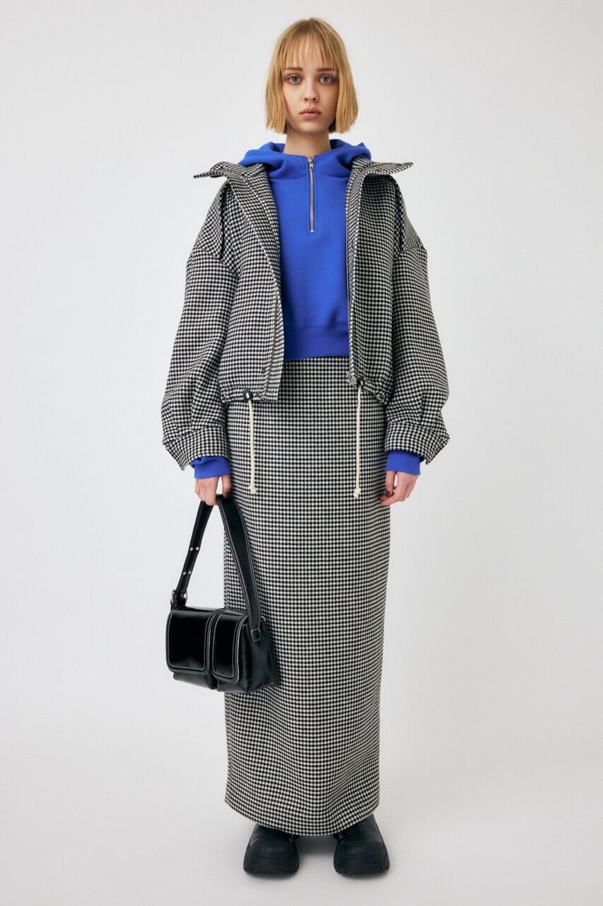 MOUSSY「HOUNDSTOOTH PENCIL スカート」|スカート|BLK