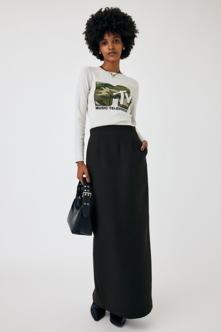 MOUSSY「HOUNDSTOOTH PENCIL スカート」|スカート|