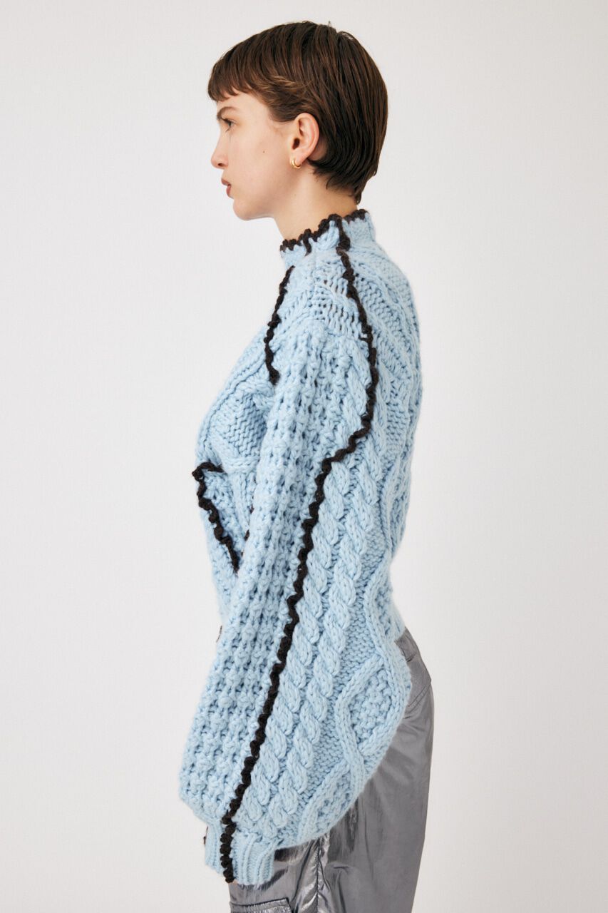 MOUSSY「STITCH CABLE ニット」|ニット・セーター|