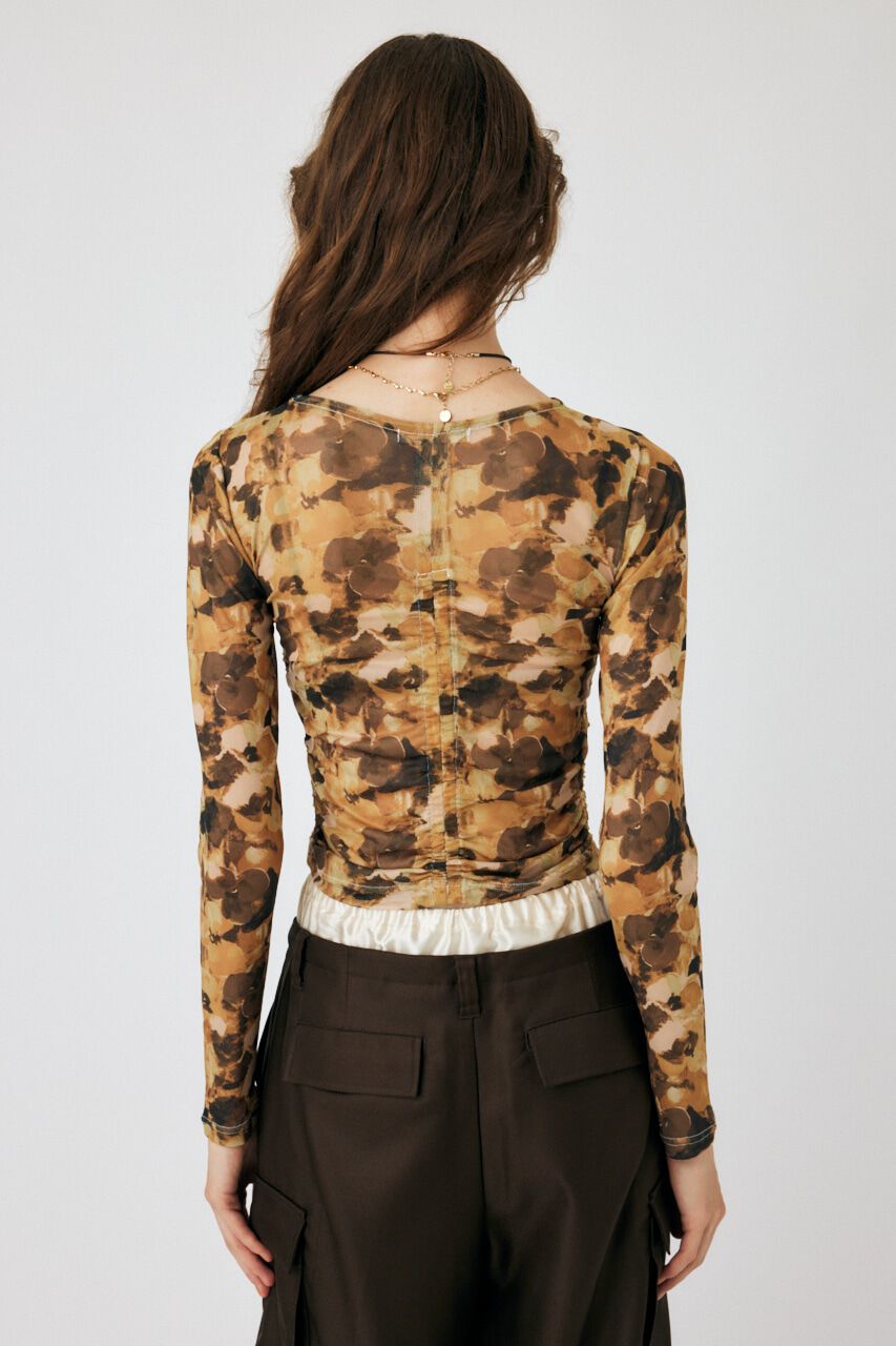 MOUSSY「FLORAL SHEER LS Tシャツ」|Tシャツ・カットソー|