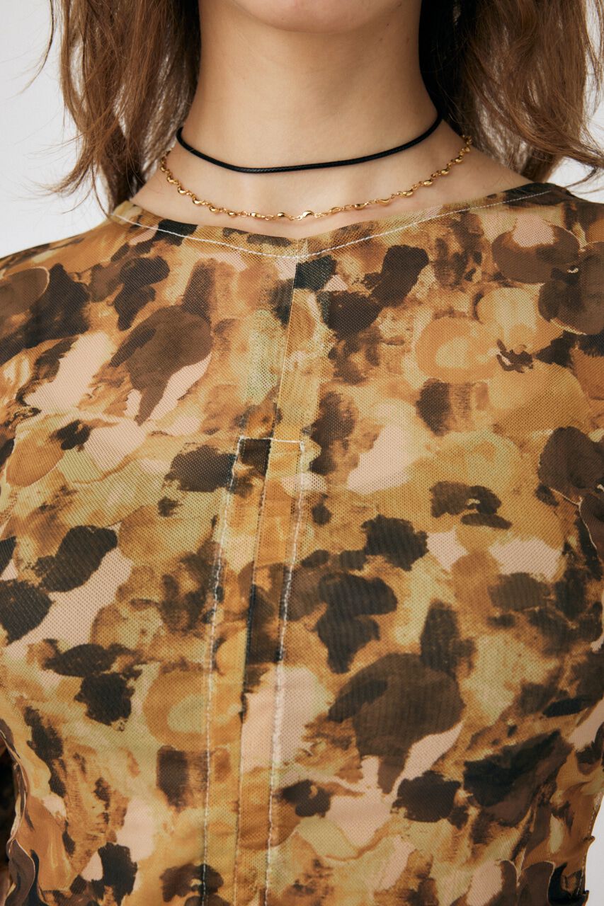 MOUSSY「FLORAL SHEER LS Tシャツ」|Tシャツ・カットソー|