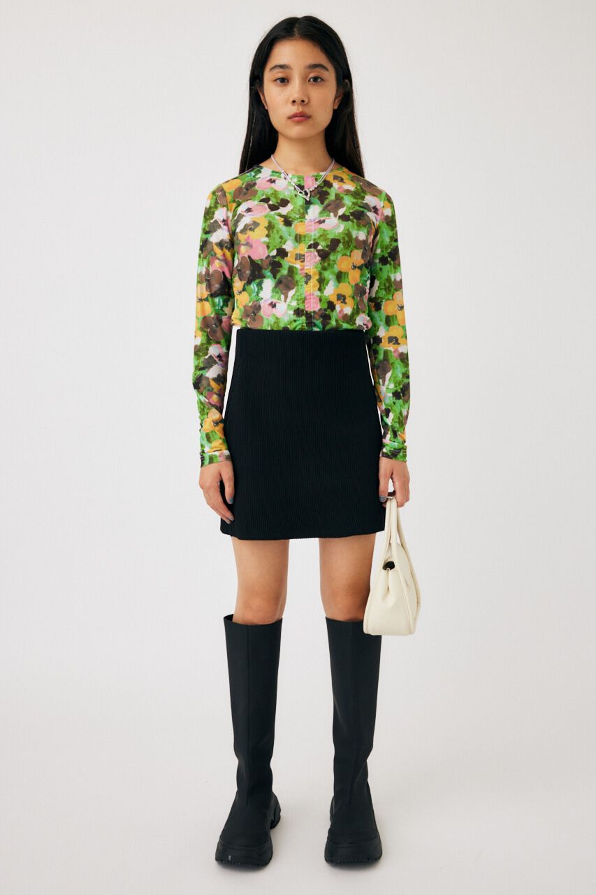 MOUSSY「FLORAL SHEER LS Tシャツ」|Tシャツ・カットソー|