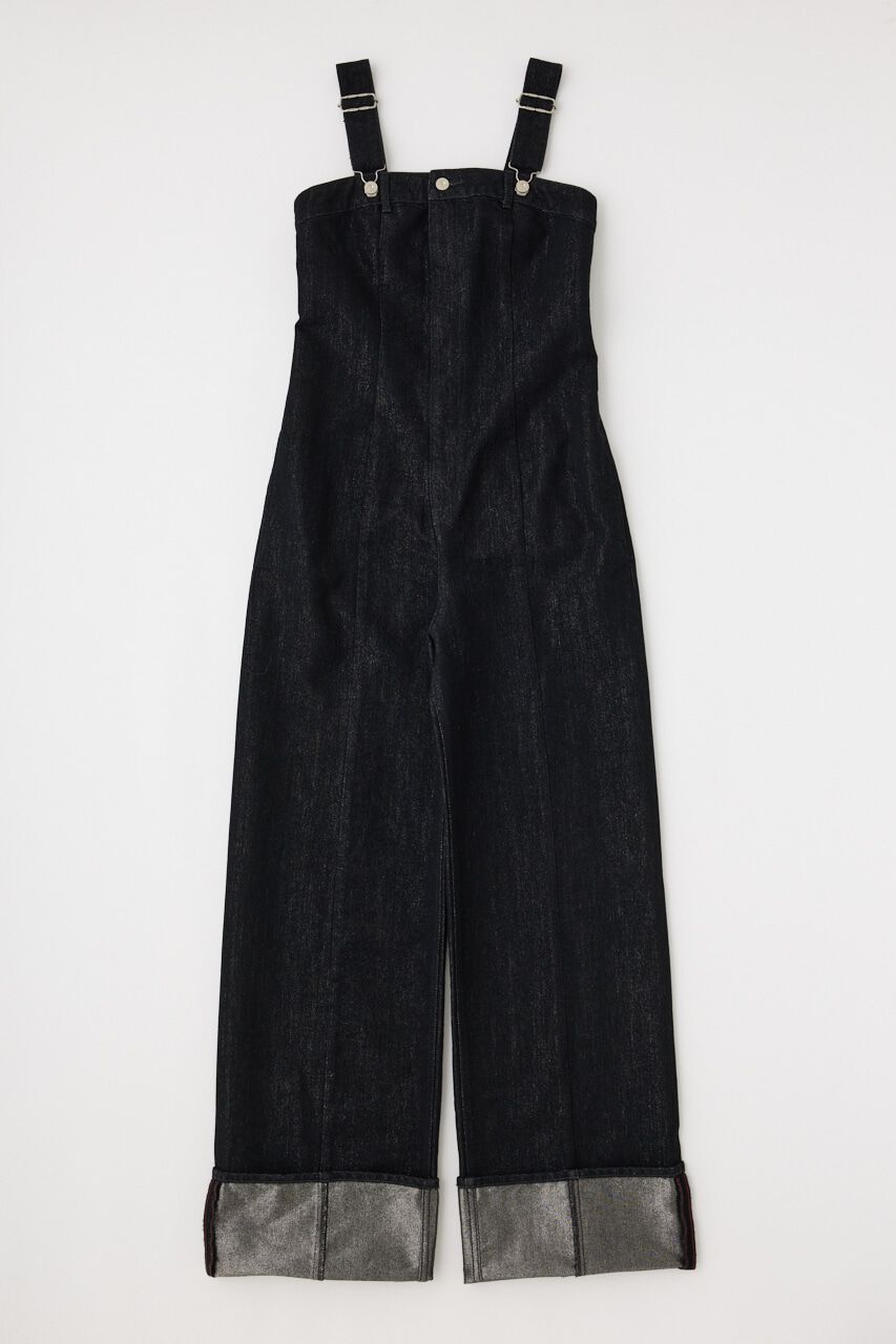 MOUSSY「GLITTER DENIM オールインワン」|その他|BLK