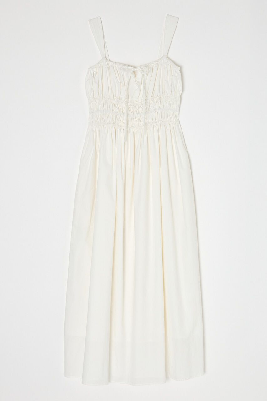 MOUSSY「COTTON GATHER CAMI ドレス」|ワンピース|WHT