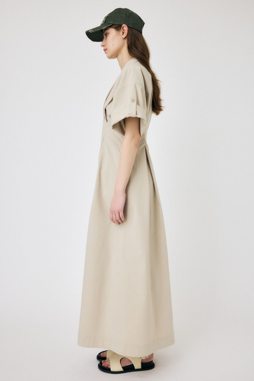 MOUSSY「OPEN COLLAR SAFARI ドレス」|ワンピース|