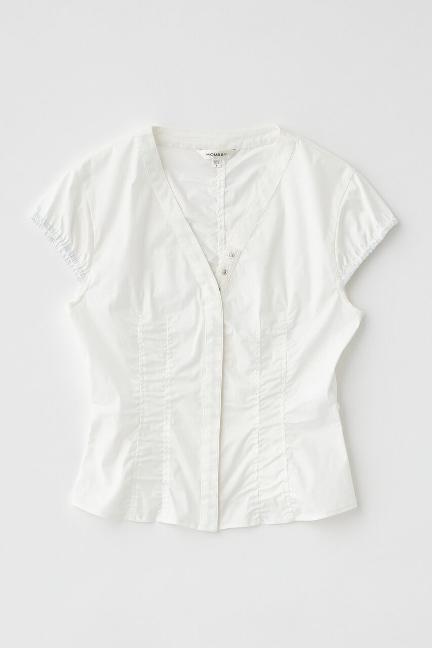 MOUSSY「CAPSLEEVE BUTTON シャツ」|シャツ・ブラウス|