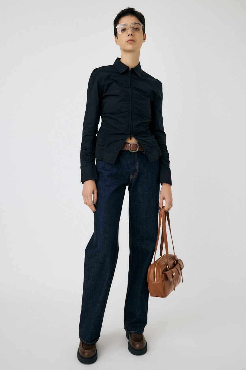 MOUSSY「ZIP UP WAIST SHAPE シャツ」|シャツ・ブラウス|