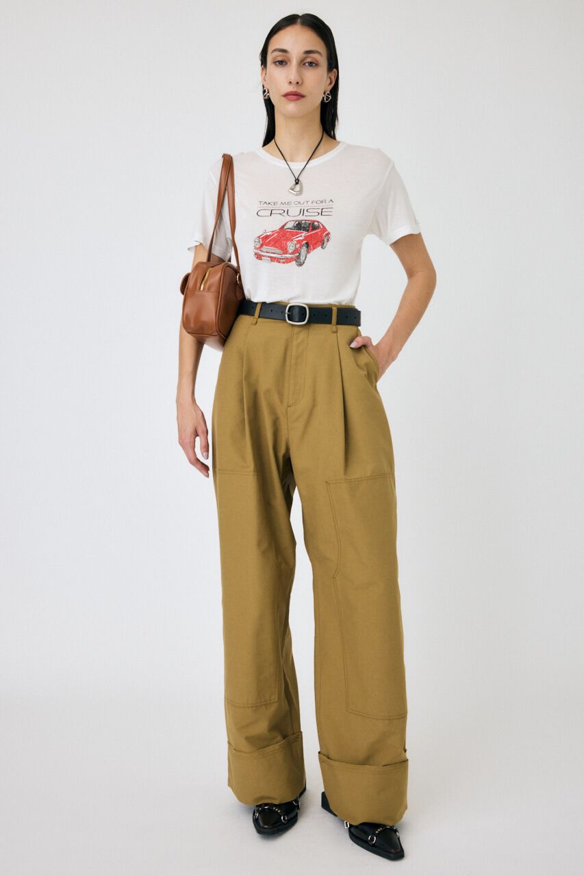 MOUSSY「DOUBLE KNEE タックパンツ」|その他|