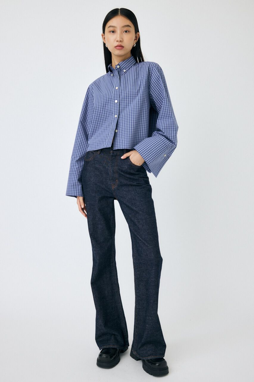 MOUSSY「WIDE SLEEVE PLAID シャツ」|シャツ・ブラウス|