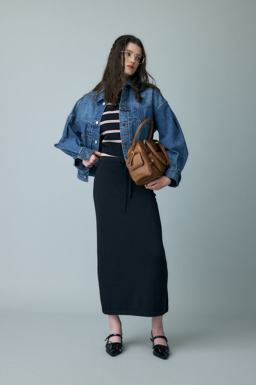 MOUSSY「TUCK SLEEVE デニムジャケット」|デニムジャケット|