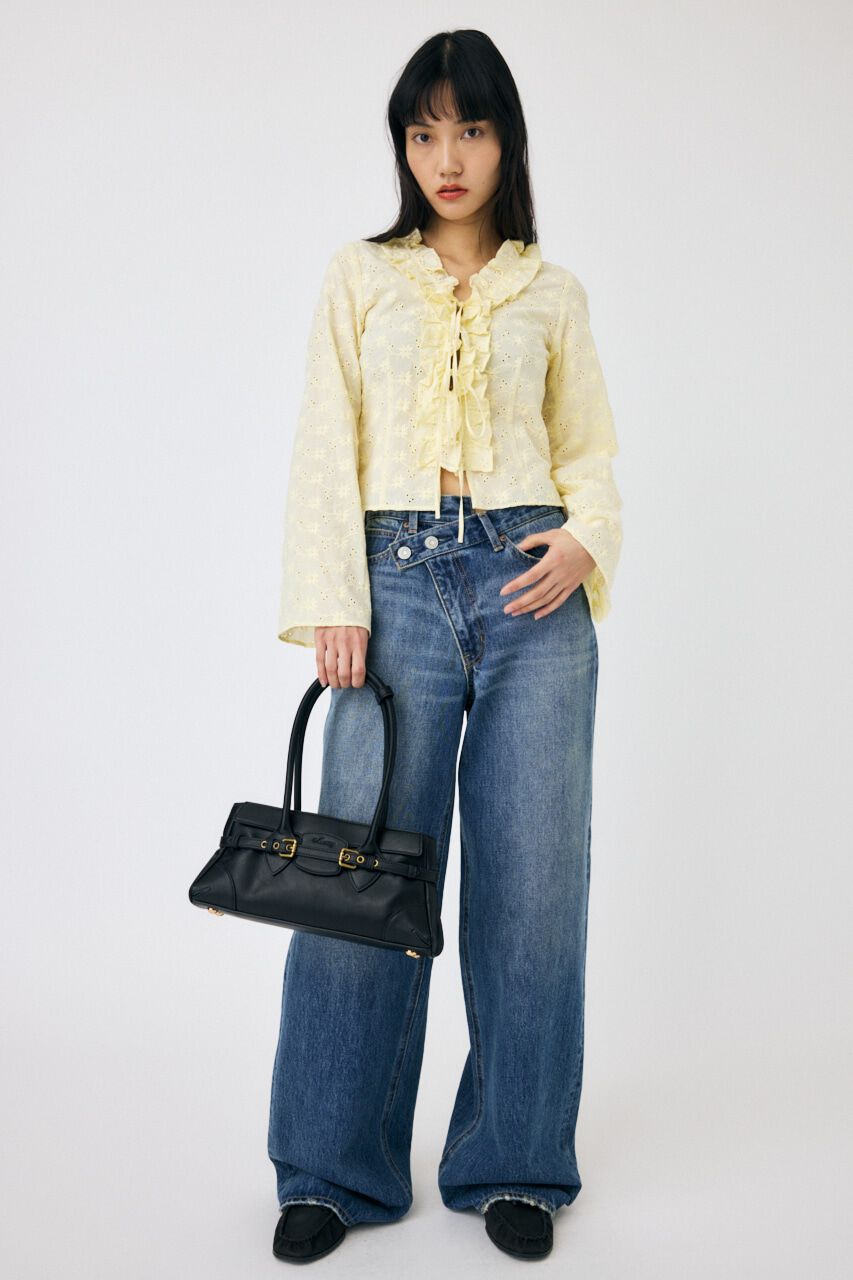 MOUSSY「FRONT TIE EYELET シャツ」|シャツ・ブラウス|