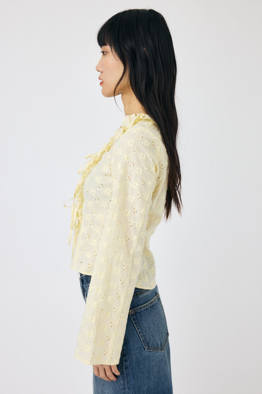 MOUSSY「FRONT TIE EYELET シャツ」|シャツ・ブラウス|