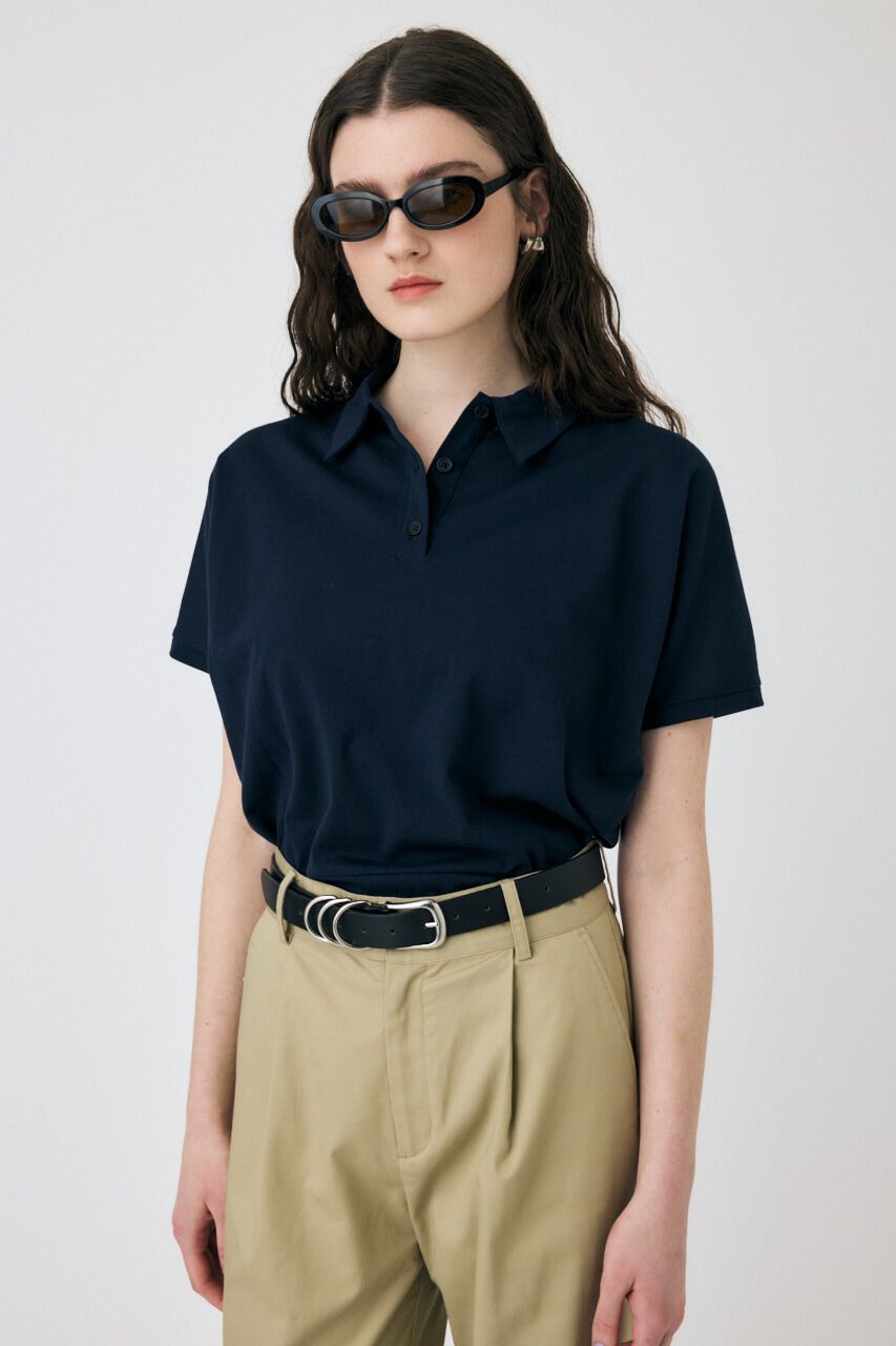 MOUSSY「SHEER LOOSE ポロ TEE」|Tシャツ・カットソー|D/NVY3