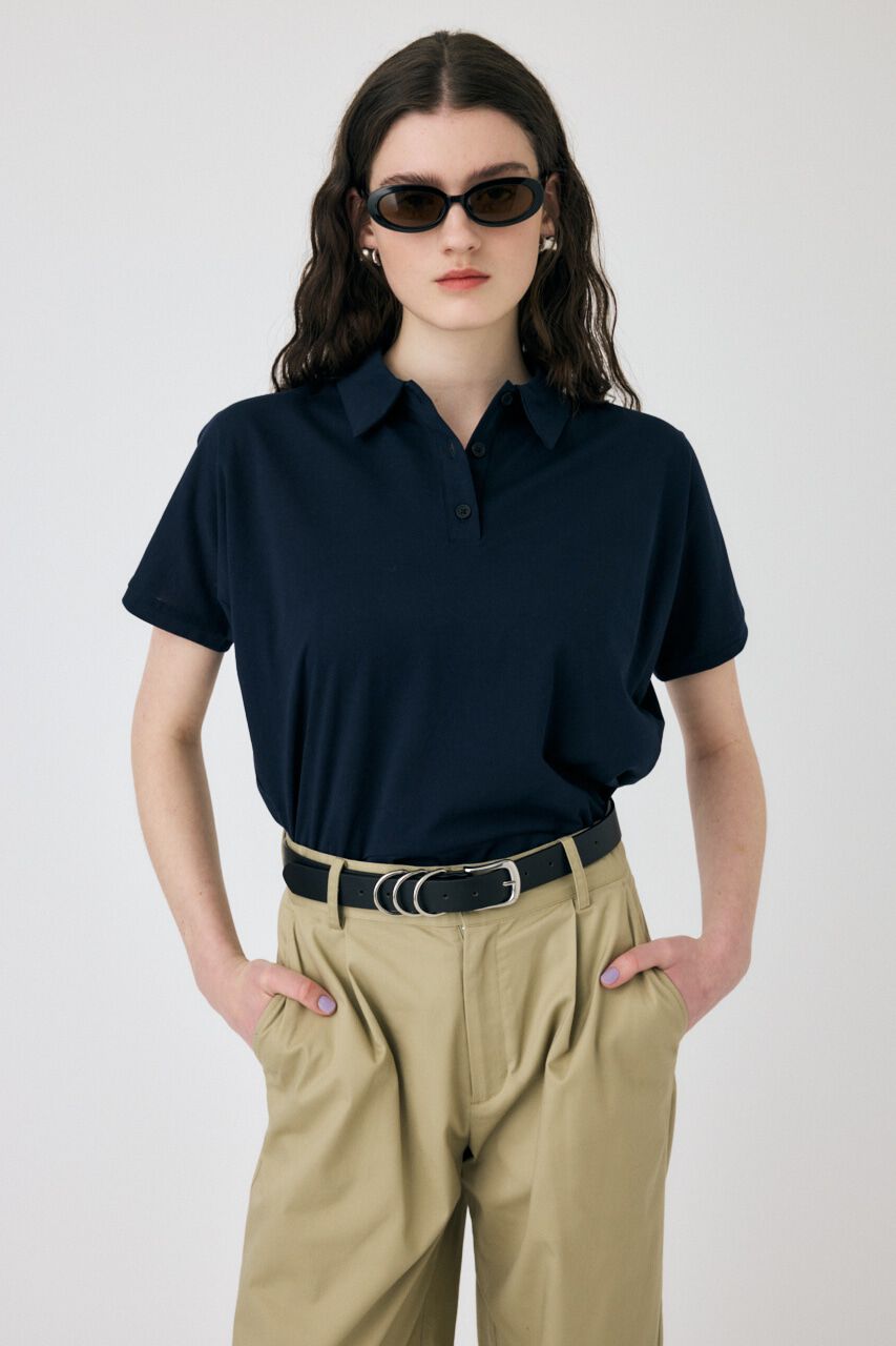 MOUSSY「SHEER LOOSE ポロ TEE」|Tシャツ・カットソー|