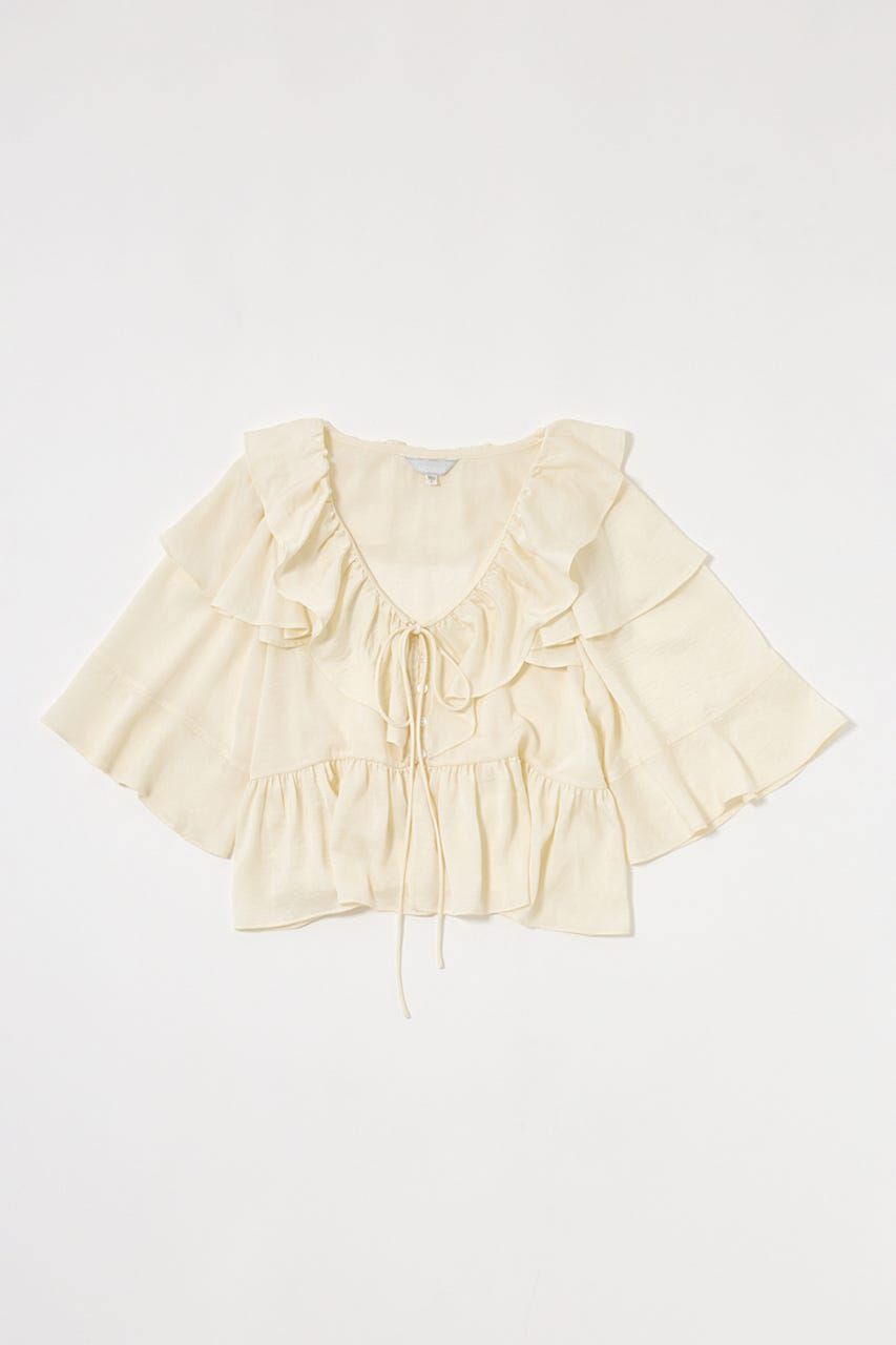 MOUSSY「FLOWER PATTERN フリルトップス」|シャツ・ブラウス|IVOY3