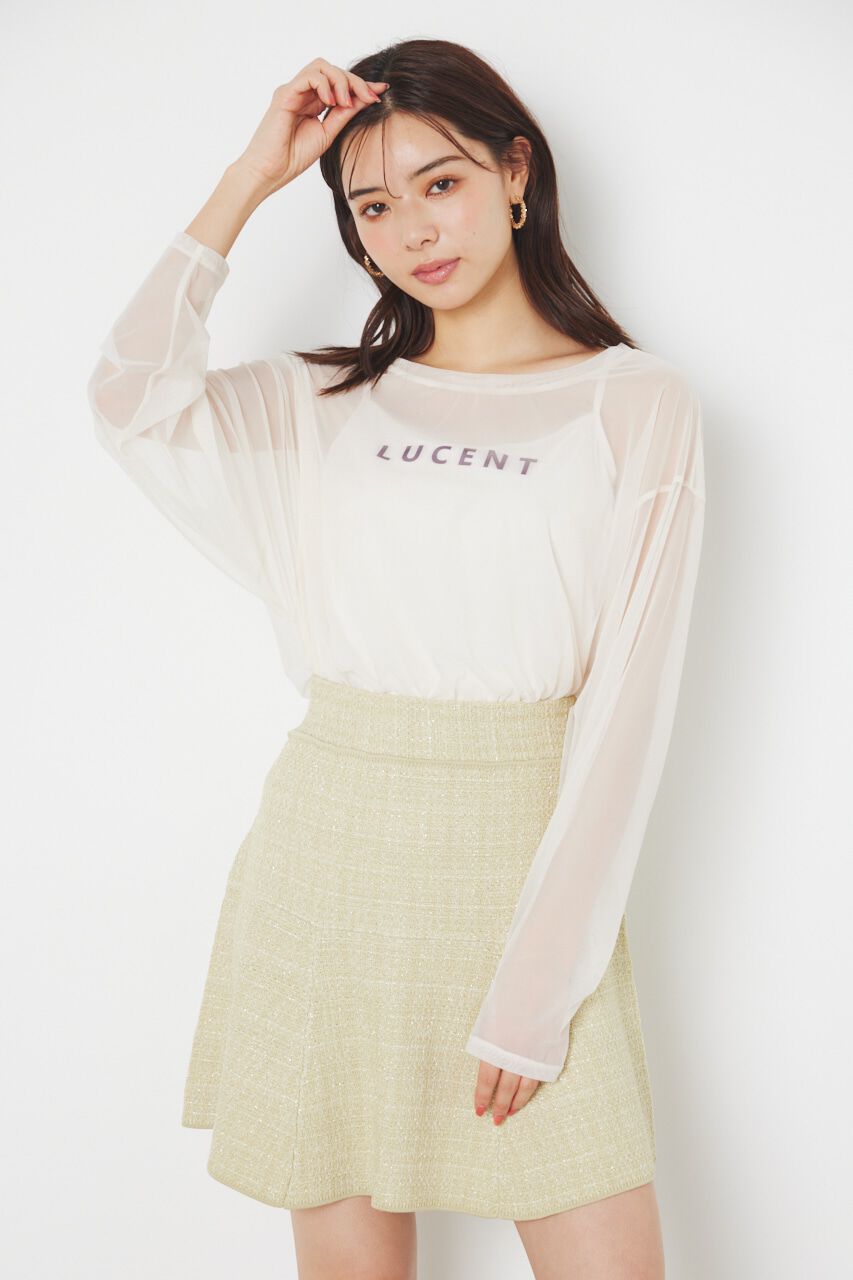 rienda「メッセージチュールロンT/SH」|Tシャツ・カットソー|