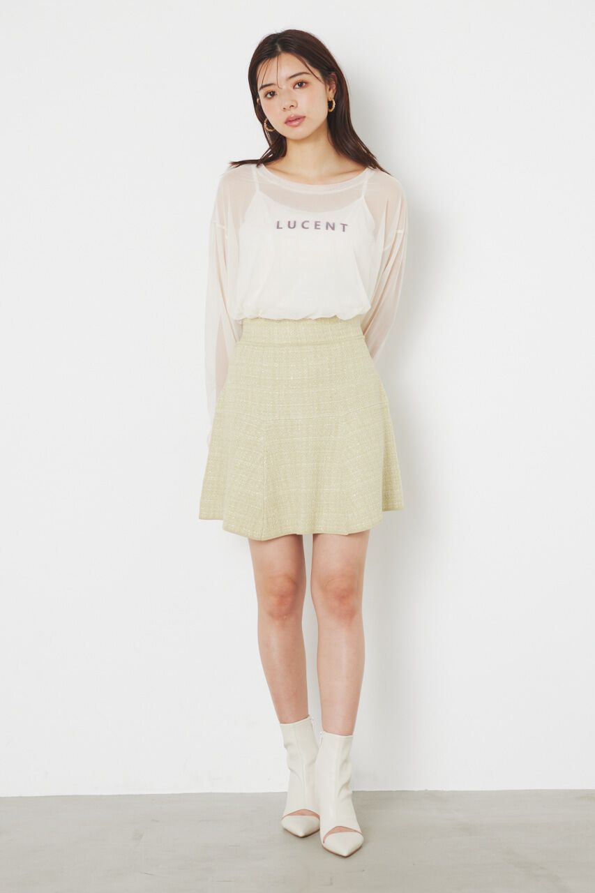 rienda「メッセージチュールロンT/SH」|Tシャツ・カットソー|