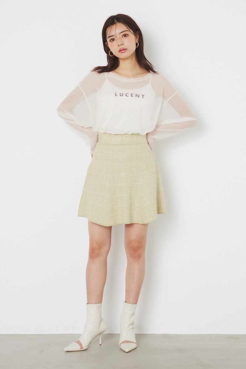 rienda「メッセージチュールロンT/SH」|Tシャツ・カットソー|