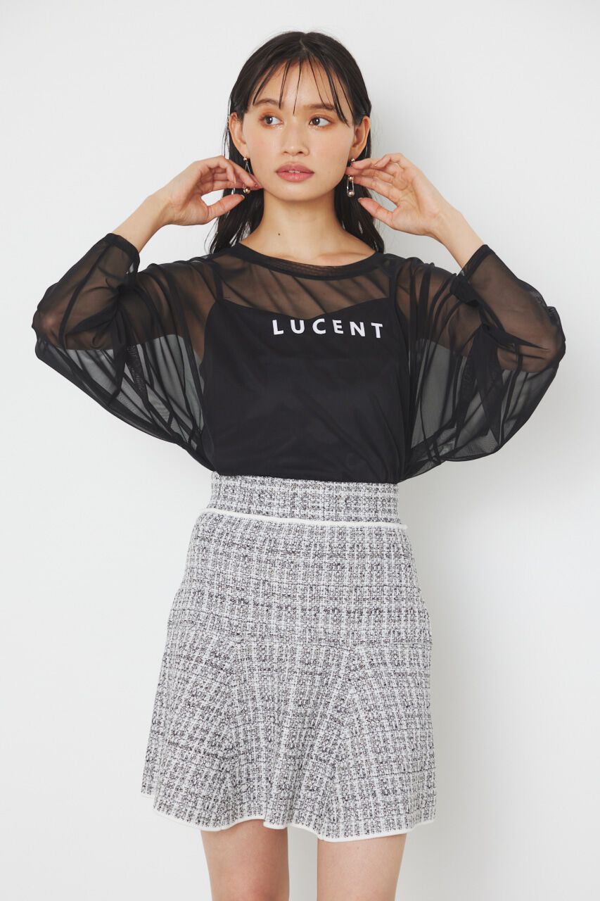 rienda「メッセージチュールロンT/SH」|Tシャツ・カットソー|