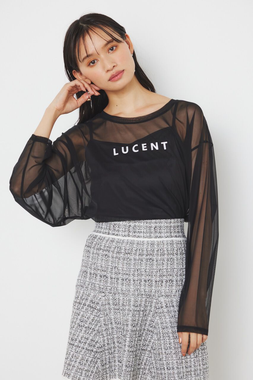 rienda「メッセージチュールロンT/SH」|Tシャツ・カットソー|