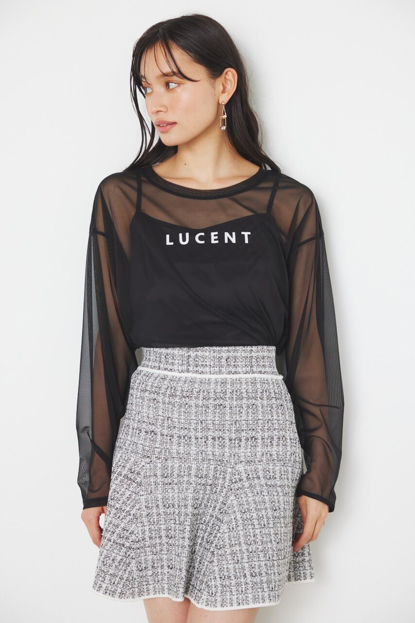 rienda「メッセージチュールロンT/SH」|Tシャツ・カットソー|