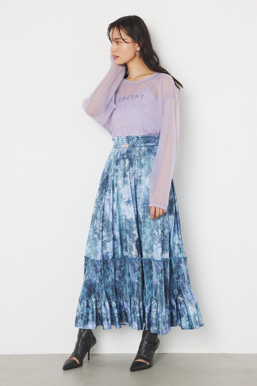 rienda「メッセージチュールロンT/SH」|Tシャツ・カットソー|