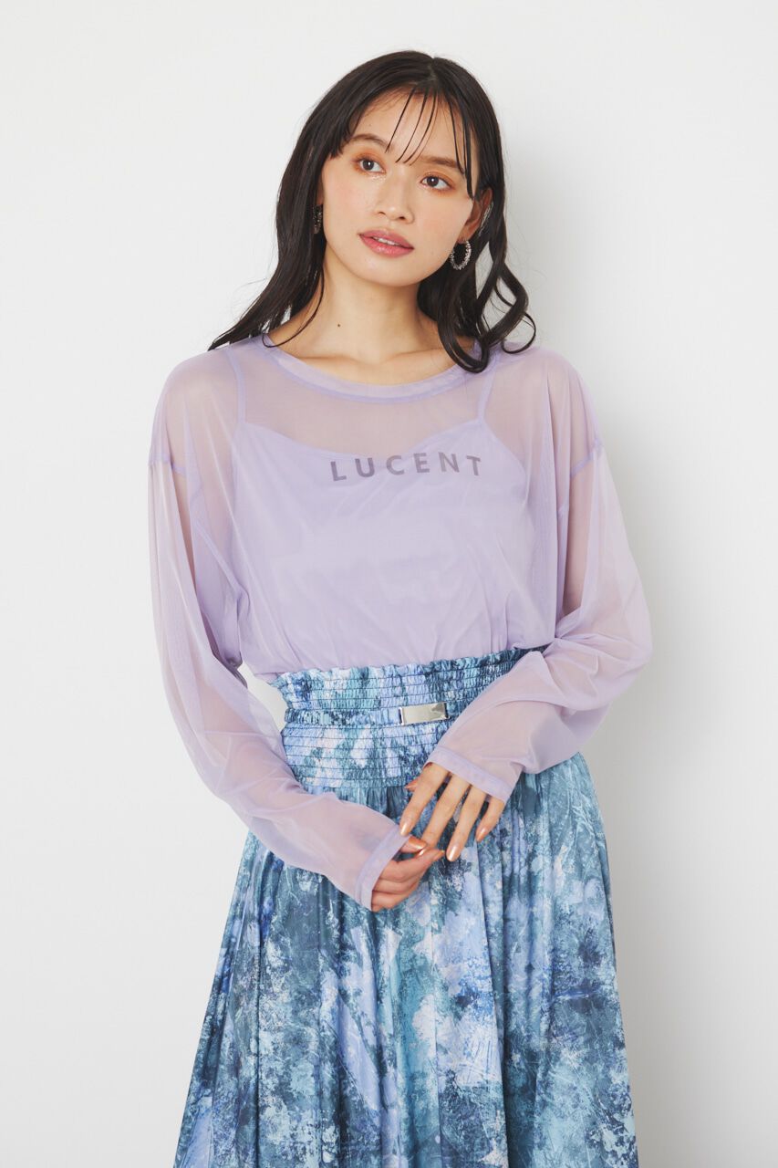 rienda「メッセージチュールロンT/SH」|Tシャツ・カットソー|