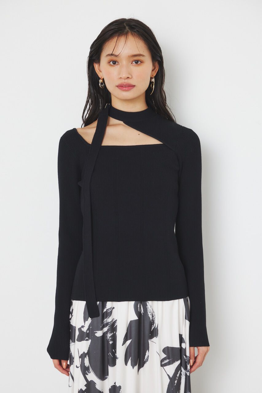 rienda「チョーカーデザインKnit TOP」|ニット・セーター|