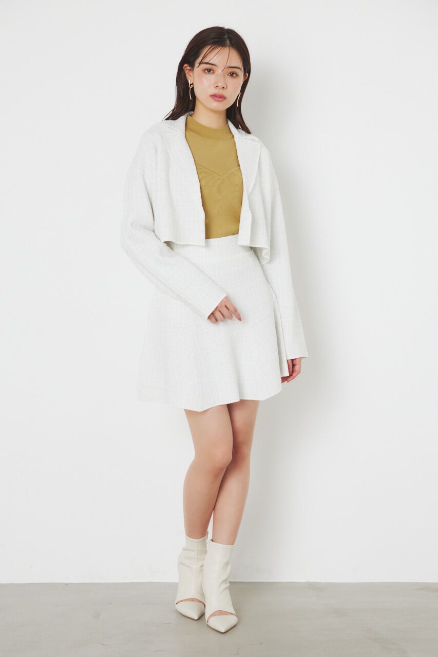rienda「クロップドWテーラードツイードKnit JK」|その他|