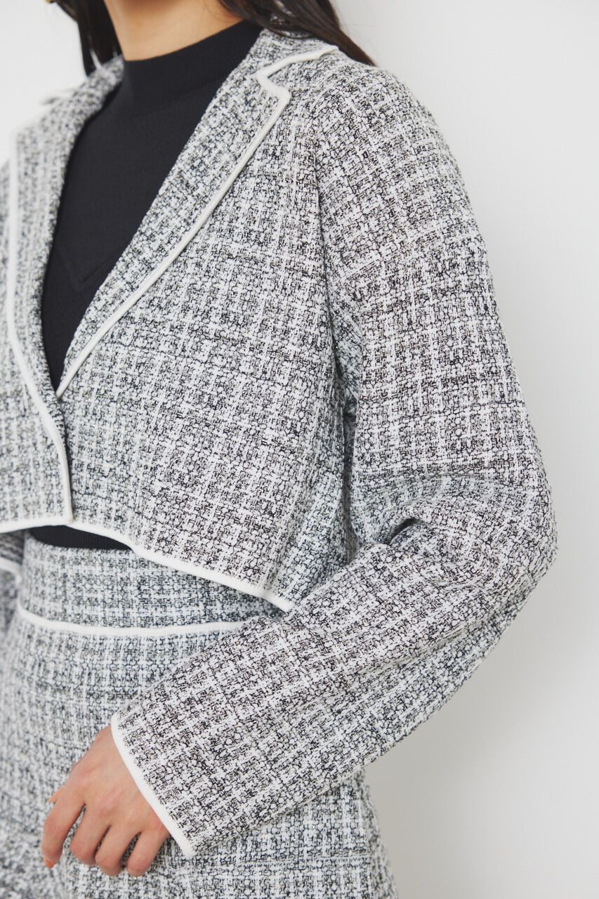 rienda「クロップドWテーラードツイードKnit JK」|その他|