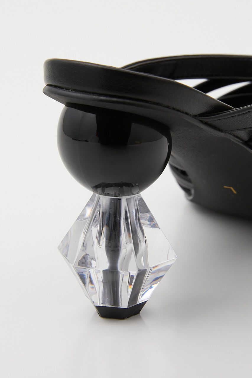 rienda「MIXボールレースアップパターンミュール」|サンダル|