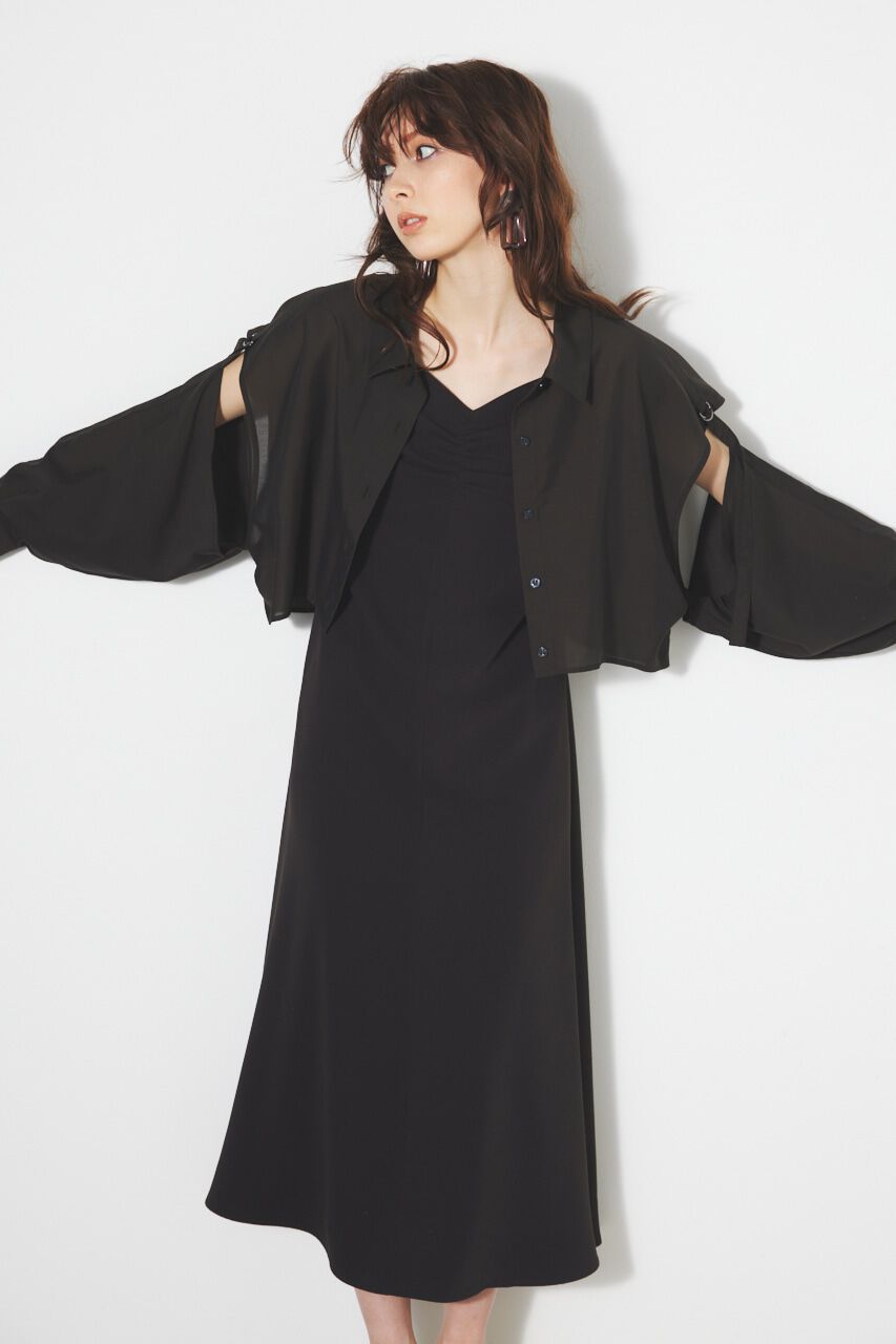 rienda「クロップドSH TOP」|シャツ・ブラウス|